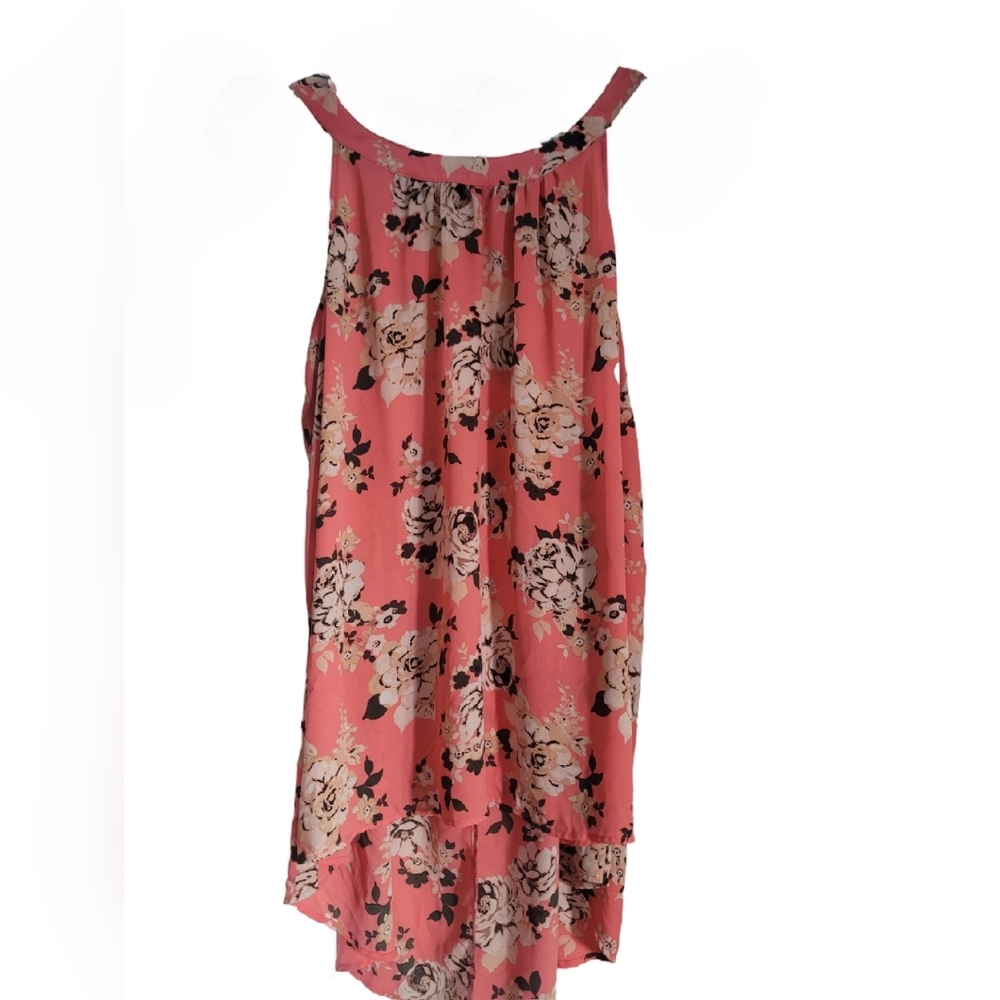 Torrid Pink Floral Sleeveless Blouse